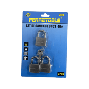 CANDADOS IGUALADOS 3PCS 40MM