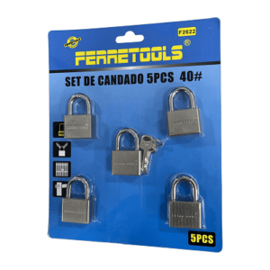 CANDADOS IGUALADOS 5PCS 40MM