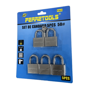 CANDADOS IGUALADOS 5PCS 50MM
