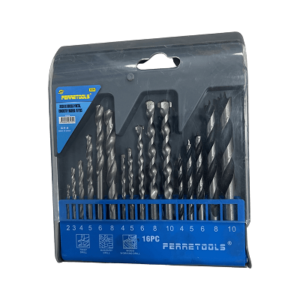 JUEGO BROCAS METAL , MADERA , CONCRETO 16PCS