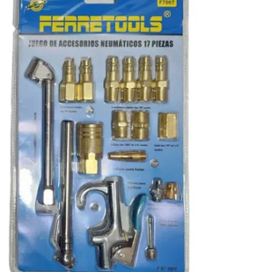 KIT ACCESORIOS PARA NEUMATICOS 17 PCS