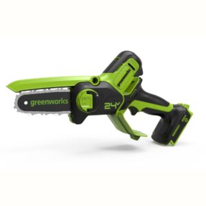 MOTOSIERRA A LITIO MINI GREENWORKS 4″, INCLUYE KIT CON 1 BATERIA 1 CARGADOR