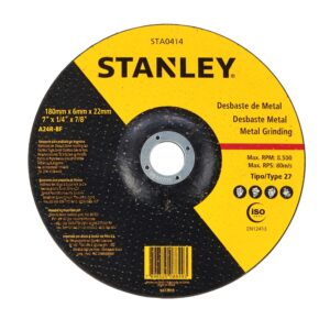 DISCO DESBASTE METAL 7’’ (178 x 6 x 22 mm) Tipo 27 STANLEY