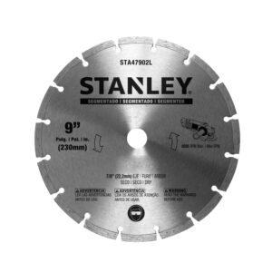 DISCO DIAMANTADO Segmentado 9” Eje 5/8”-7/8” STANLEY