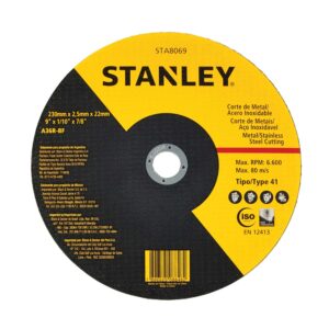 DISCO DE CORTE METAL 9’’ (230 x 2,5 x 22 mm) Tipo 1 STANLEY