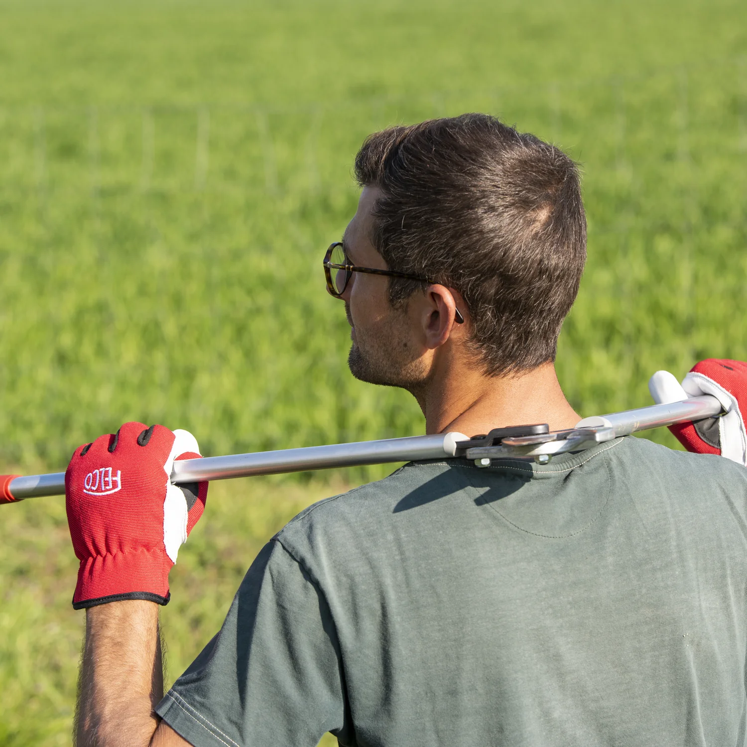 GUANTE PODA CUERO REFORZADOS DEDOS Y PALMA + SPANDEX TALLA L - Imagen 5