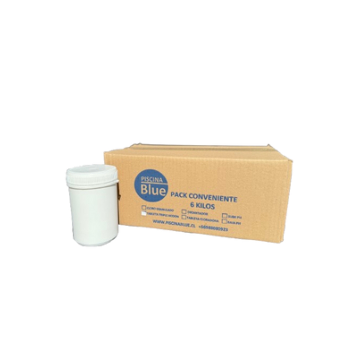 TABLETA TRIPLE ACCION BLUEBOX 6KG