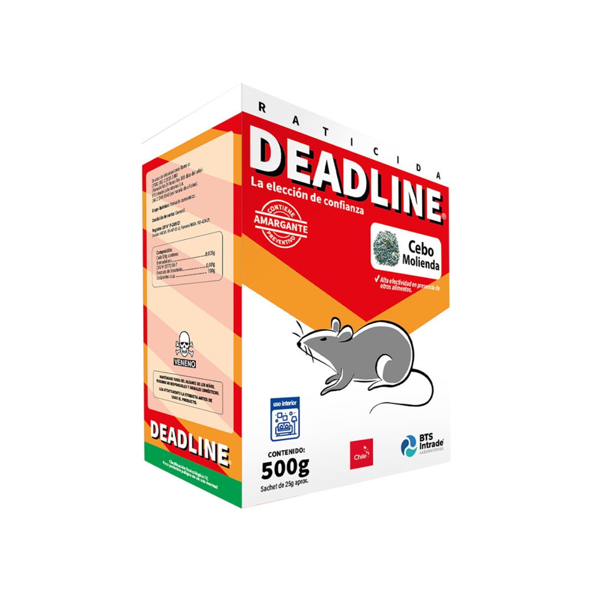 DEADLINE CEBO MOLIENDA ENVASE 500 GR (20 UNI X 25 GR)