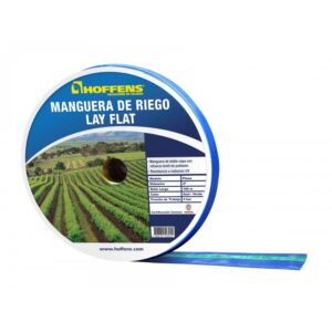 Rollo Manguera plana 2″ 100 mts azul-verde 6 BAR CERTIFICADA HOFFENS