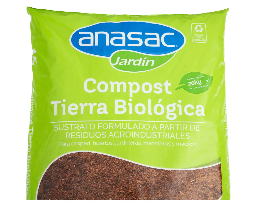 TIERRA BIOLOGICA COMPOST ANASAC (15 L) - Imagen 3