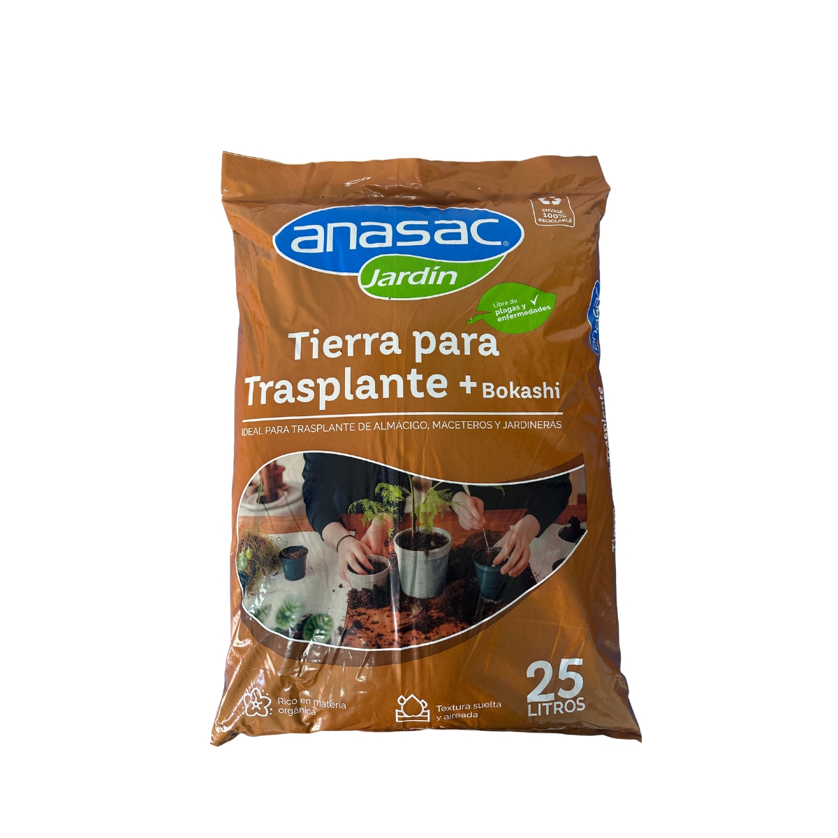 TIERRA TRANSPLANTE + BOKASHI 25 LT ANASAC