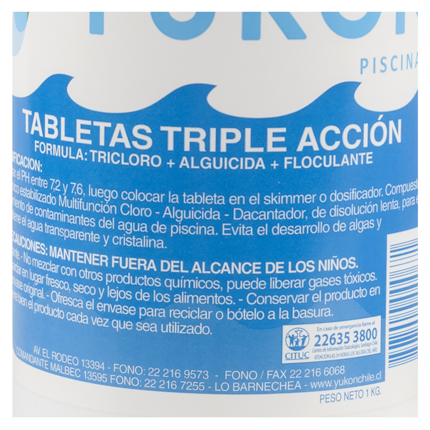 CLORO EN TABLETA TRIPLE ACCIÓN CAJA 20 KG - Imagen 2