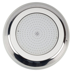FOCO PISCINA PLANO ACERO YUKON LED 20W BLANCO LUZ FRIA CON PANEL DE RESINA