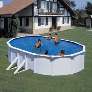 PISCINA DESMONTABLE ACERO 6.1 X 3.7 X 1.2 MT KIT610ECO