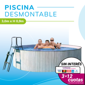 PISCINA DESMONTABLE REDONDA ∅ 3M YUKON