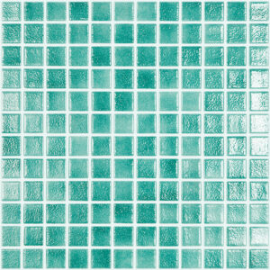 MOSAICO ANTIDESLIZANTE NIEBLA VERDE TURQUESA 516AD 25X25MM CAJA VIDREPUR